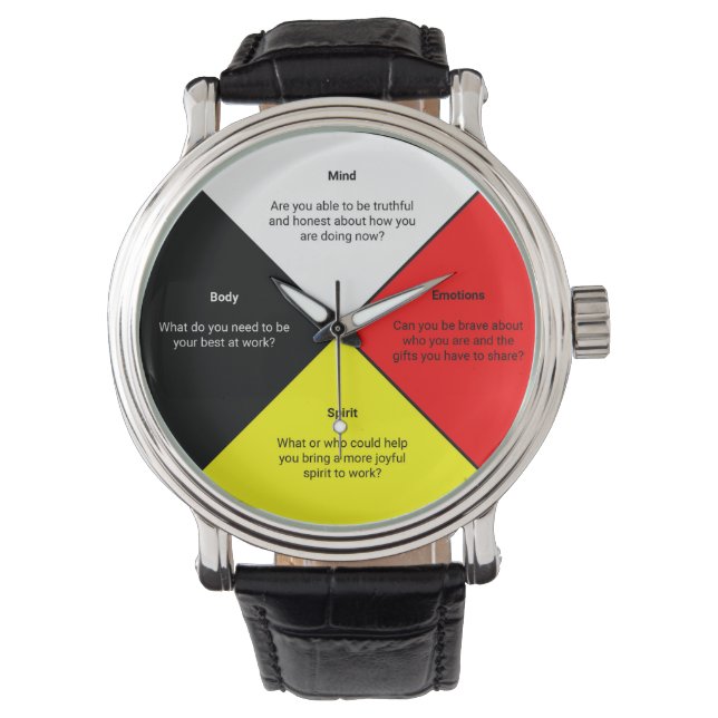 Montre Medicine Wheels words Watch (devant)