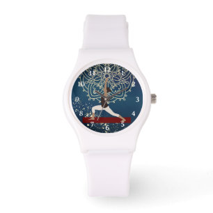 Montre Méditation Yoga Gold, Blue et Red Mandala