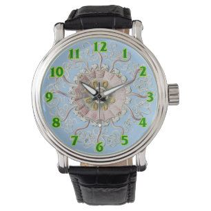 Montre Méduse rose nautique d'Ernst Haeckel