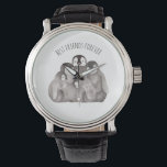 Montre Meilleur Amis Pour L'Empereur Penguins Aquarelle<br><div class="desc">Illustration de pingouin Empereur couleur aquarelle</div>