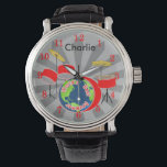 Montre Meilleur batteur mondial personnalisé<br><div class="desc">Une grande montre à poignet pour un batteur avec un ensemble de tambours inscrit avec "World's Best Drummer" sur l'avant du tambour. N'oubliez pas de lui customiser un nom personnel ou un monogramme pour cette touche spéciale.</div>