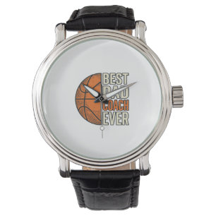Montre Meilleur Coach Papa Ever Basket Vintage Vector Des