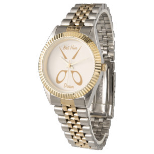Montre Meilleur Coiffeur Gold Scisser Watch Cadeau de s