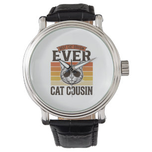 Montre Meilleur Cousin Chat Ever Création de Chemise Vint