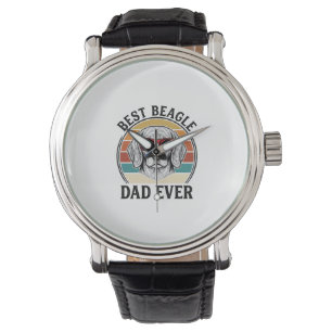 Montre Meilleur Papa Beagle Vintage Design de T-Shirt Bea