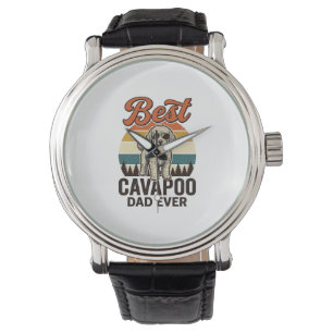 Montre Meilleur Papa Cavapoo Vintage Design de T-shirt de