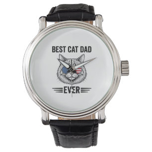 Montre Meilleur papa chat de tous les temps Design de cha