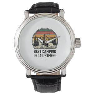 Montre Meilleur Papa de Camping Vintage Design de Chemise