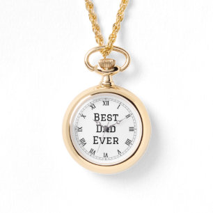 MONTRE MEILLEUR PAPA JAMAIS OR PLATED WATCH