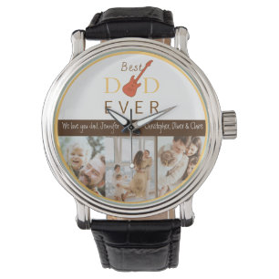 Montre Meilleur papa Jamais Photo Collage Fête des pères 