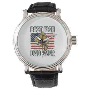 Montre Meilleur Papa Poisson Jamais Conception de Chemise