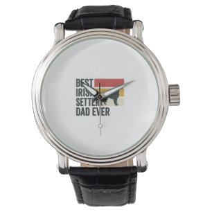 Montre Meilleur papa Setter Irlandais Vintage Design pour