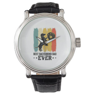 Montre Meilleur père de teckel de tous les temps Vintage