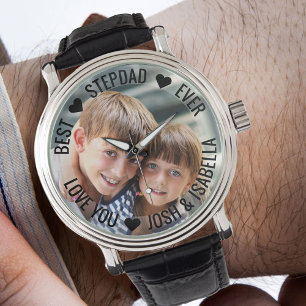 Montre Meilleur Stepdad Jamais Photo Personnalisée