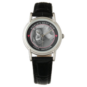 Montre Meilleure MAMAN du monde avec des cœurs