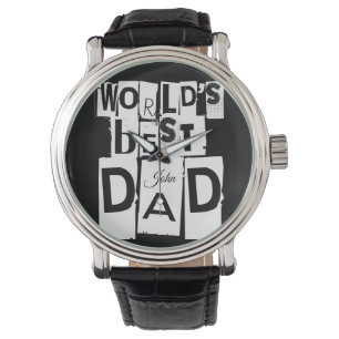 Montre Meilleure typographie papa du monde Ajouter un nom