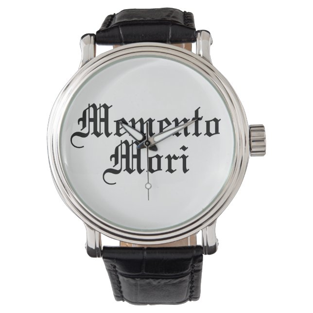 Montre Memento Mori - Phrase latine (devant)