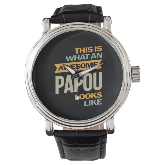 Montre Mens Awesome Papou Apparaît - Don Père (devant)