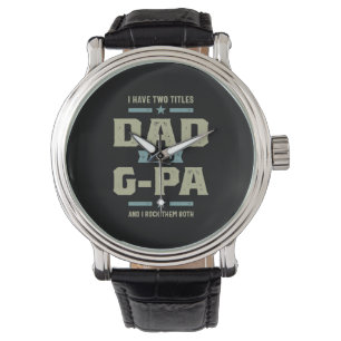 Montre Mens J'ai deux titres Papa et G-Pa