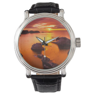Montre Mer d'Orange, coucher du soleil, Californie