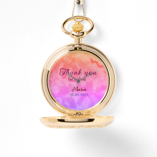 Montre Merci pour la fête d'anniversaire à venir ajouter  (Recto)