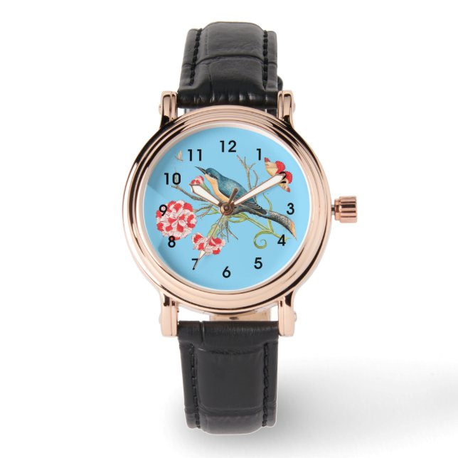 Montre Merlebleu sur des œillets (Recto)