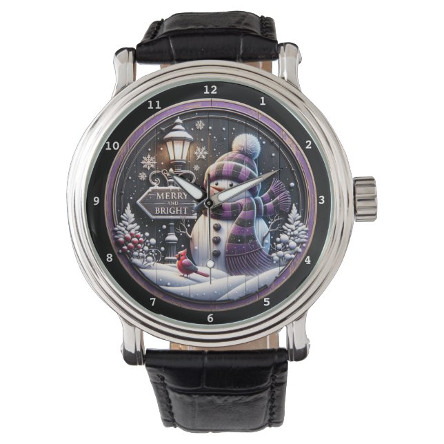Montre Merry Bright Snowman with Cardinal (devant)