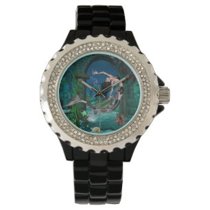 Montre Merveilleuse sirène avec poisson imaginaire