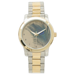 Montre Métal or Peacock Feather