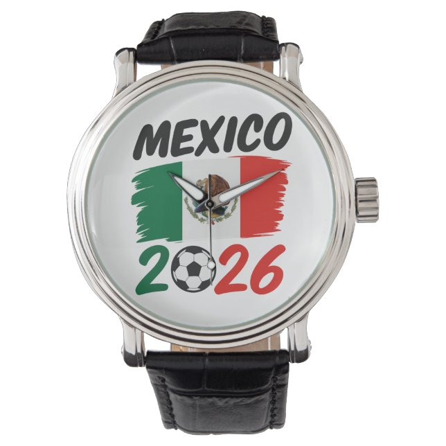Montre Mexico 2026 Soccer Fan Design with Football (devant)