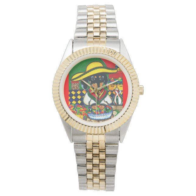 MONTRE MEXICO CUISINIER DACHSHUND  (devant)