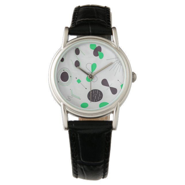 Montre Mid Century Modern Green Physics  (devant)