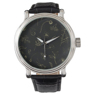 Montre Midnight Garden Botanical Line Art Watch