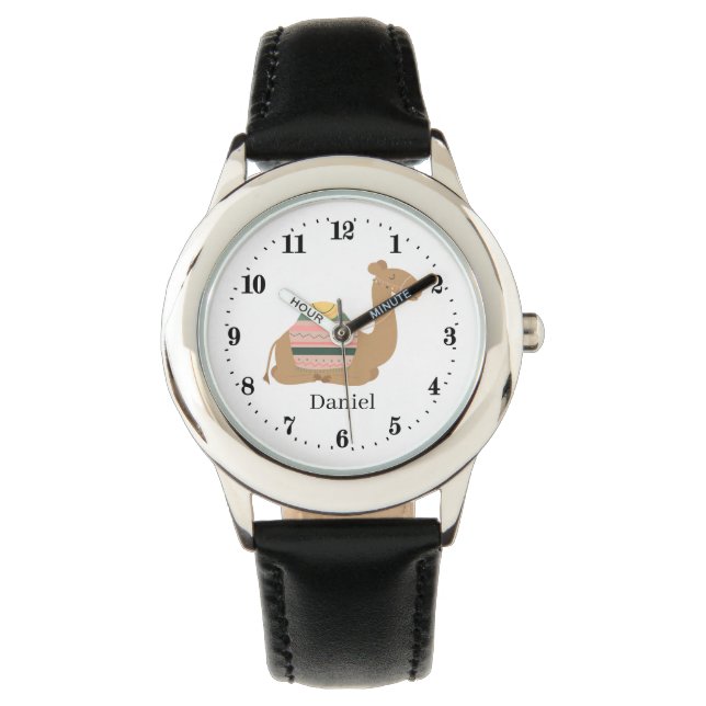 Montre mignon amoureux du chameau ajouter le nom (devant)