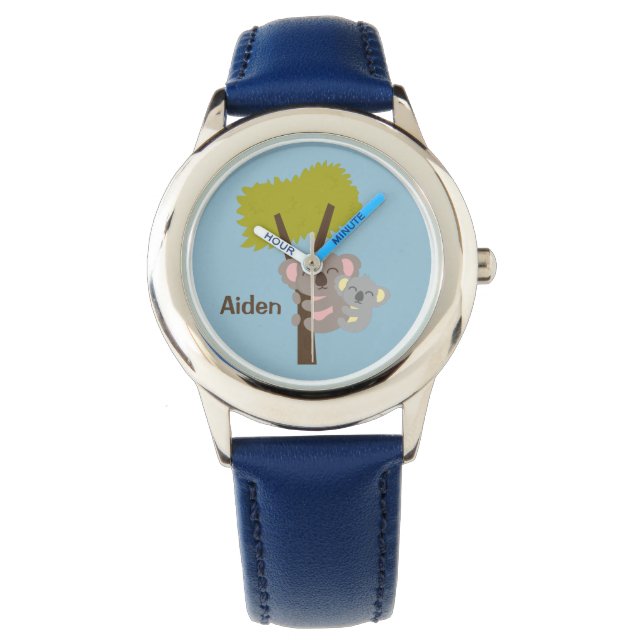 Montre Mignon bébé koala et maman pour les enfants (devant)