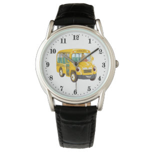 Montre mignon conducteur de bus scolaire ajouter du texte