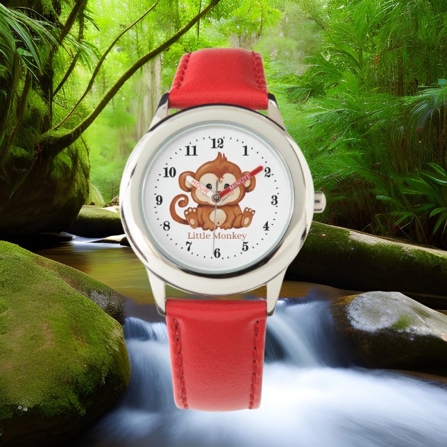 Montre mignon enfants unisex petit singe (Créateur téléchargé)