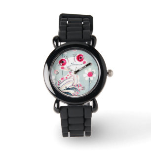 Montre Mignon rose Girly de grenouille