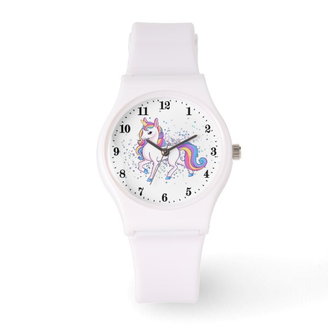 Montre mignonette amoureux d'imaginaire licorne (Recto)