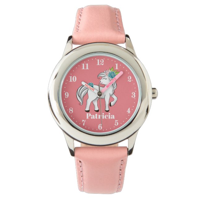 Montre Mignonne cheval ajouter nom filles (devant)