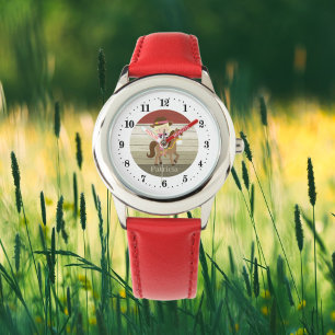Montre mignonne cowgirl ajouter nom