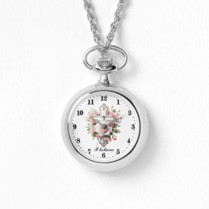 Montre Mignonne croix religieuse je crois