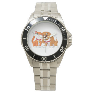 Montre mignonne de chien et de chat