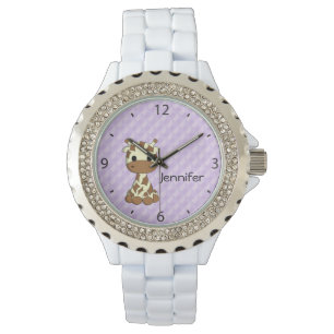 Montre mignonne de femme de nom de bande dessinée