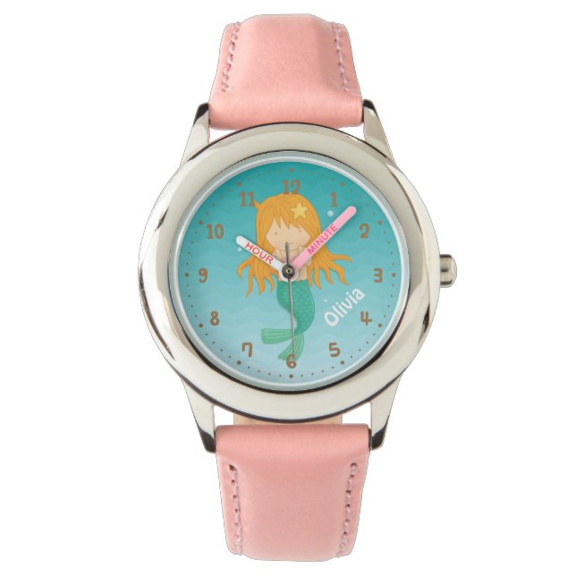 Montre Mignonne fille sirène regarder les filles personna (devant)