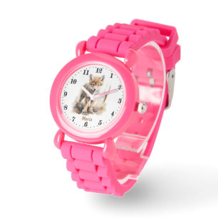 Montre mignonne filles loup ajouter nom
