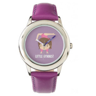 Montre Mignonne petite gymnaste fille Gymnastique Pose