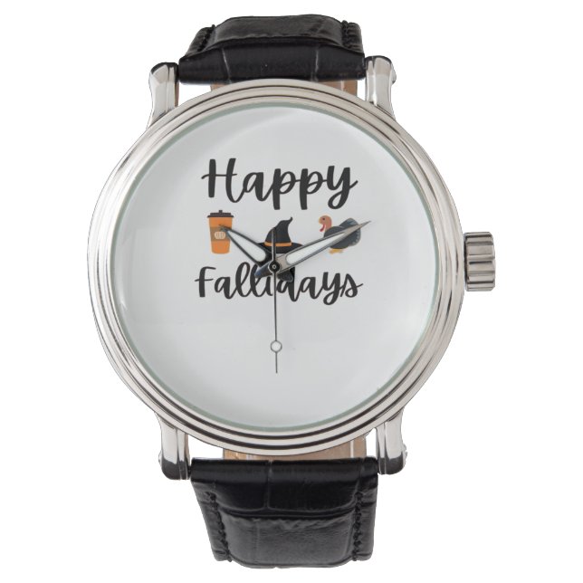 Montre Mignonne saison d'automne Joyeux Fallidays Thanksg (devant)