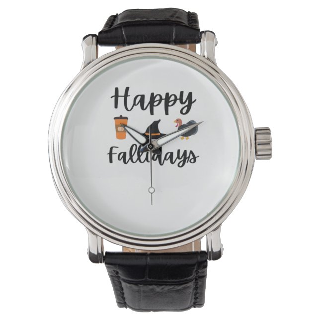 Montre Mignonne saison d'automne Joyeux Fallidays Thanksg (devant)