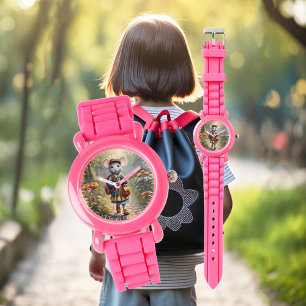 Montre Mignonne souris en route pour l'école